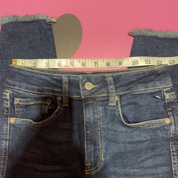 Free People High Waist Distressed Hem Jeans Size 27 - Picture 5 of 10